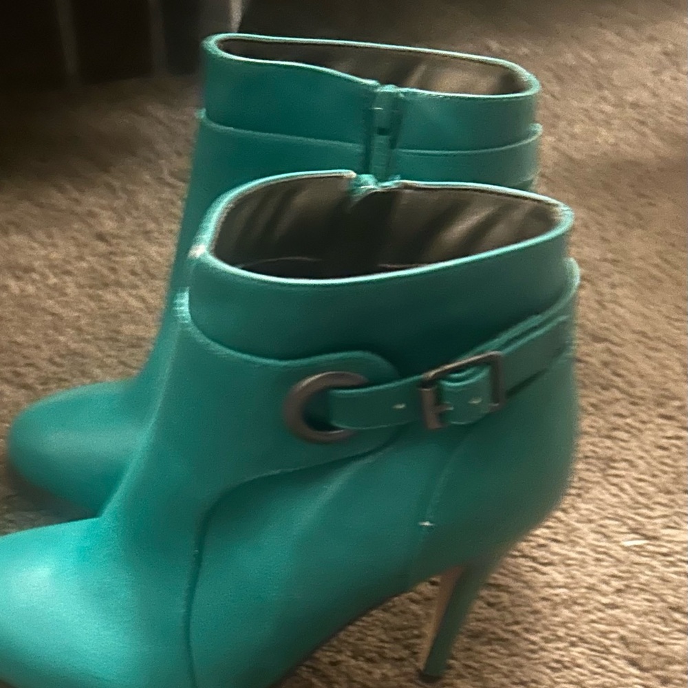 Teal Ankle Boots